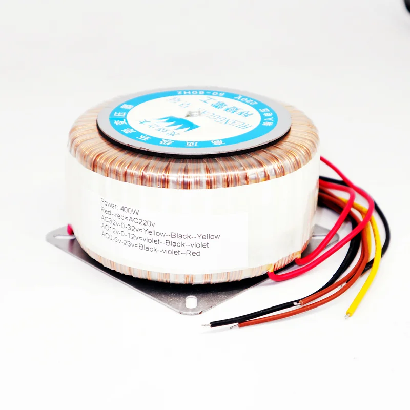 Transformador Toroidal 400w Saída de Dupla Tensão ac 24v 26v 28v 30v 32v Duplo ac 12v Único 06v23v para Amplificador de Áudio - Image 2