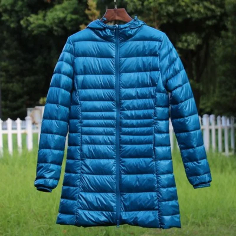 Plus Size 5XL 6XL 7XL Women's Hooded Puffer Jackets 2023 New Arrivals Female Ultra Lightweight Packable Warm Slim Fit Down Coat - Image 6