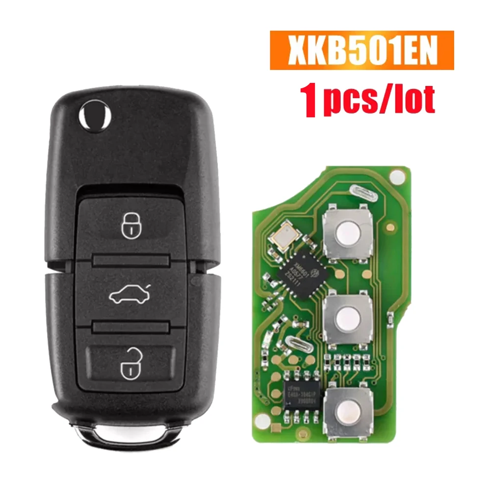 

For Xhorse XKB501EN Universal Wire Remote Key Flip Fob 3 Buttons for VW B5 Type for VVDI Key Tool