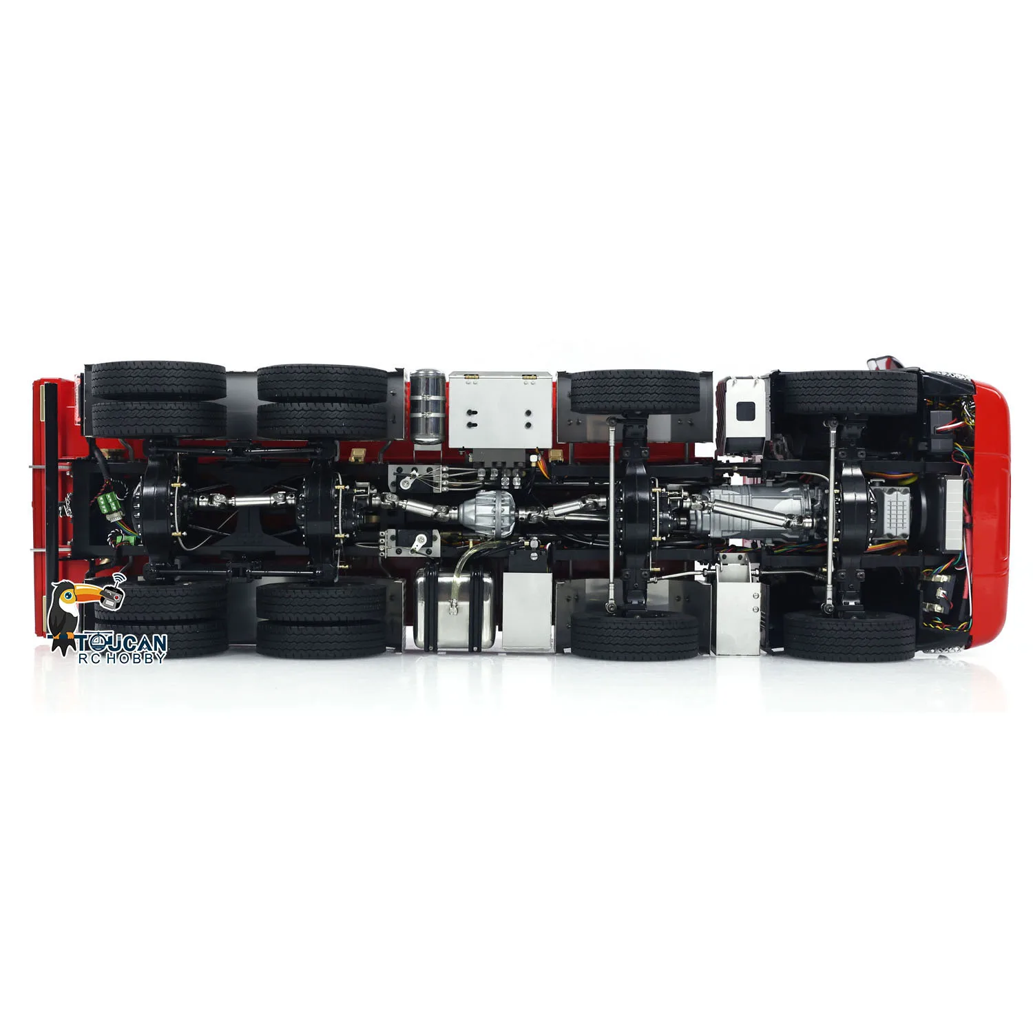 1/14 Hydraulic Full RC Dump Truck 8x8 Roll on off Dumper Tipper 3-speed Transmission Differential Lock Axles Light Sound Trucks 3