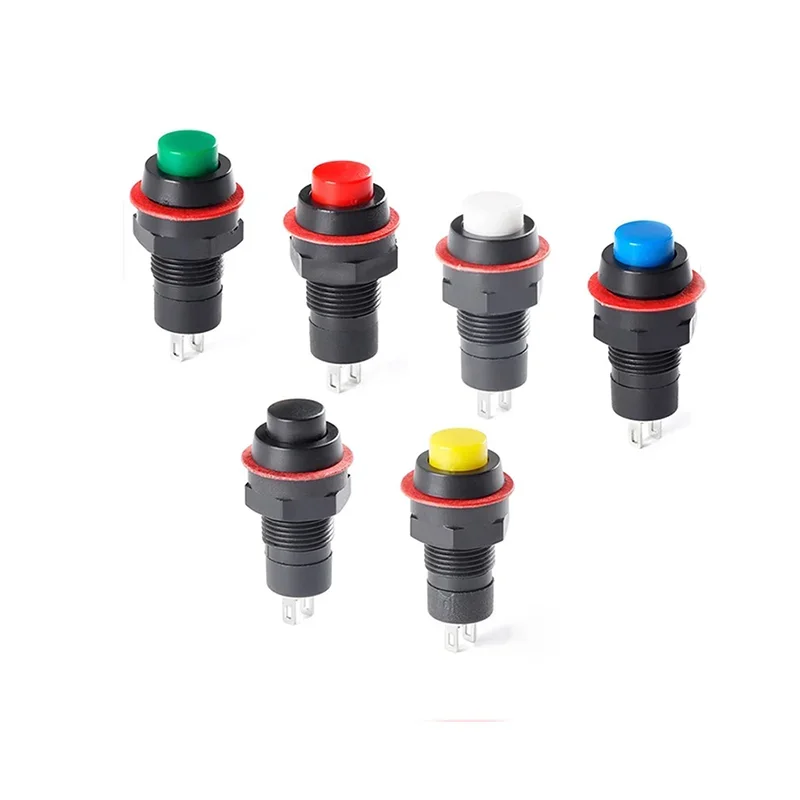 5/20/100PCS DS-211 DS-213 10mm Round Push Button Switch Miniature Reset Momentary / Self Locking Round Button Switch Miniature