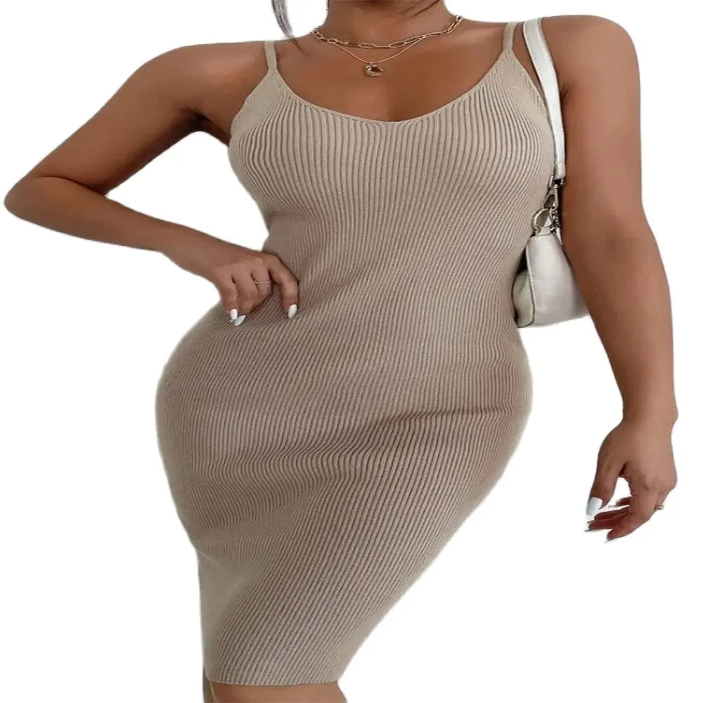 Estate 2024 Fashion Euro-American Style Women Sexy Bretella Wrap Hip Dress
