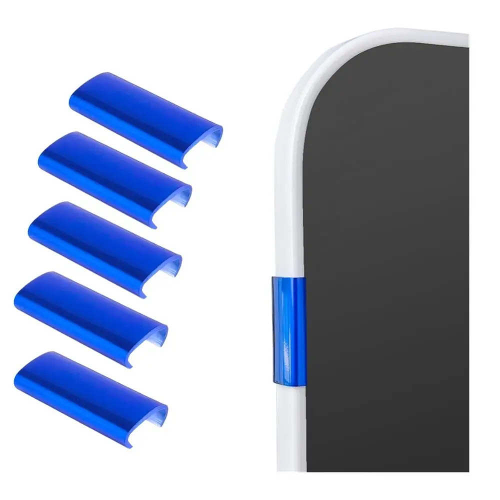 Colorful Pickleball Paddle Edge Protector Clips with Shock Absorption and Weighted Blocks