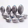 10pcs Fishing Lead Olive Shaped Sinkers with Plastic Plug Hollow Lure Lead Weights  Fishing Slip Shot Sinkers 10/20/30/40/50/60g 4