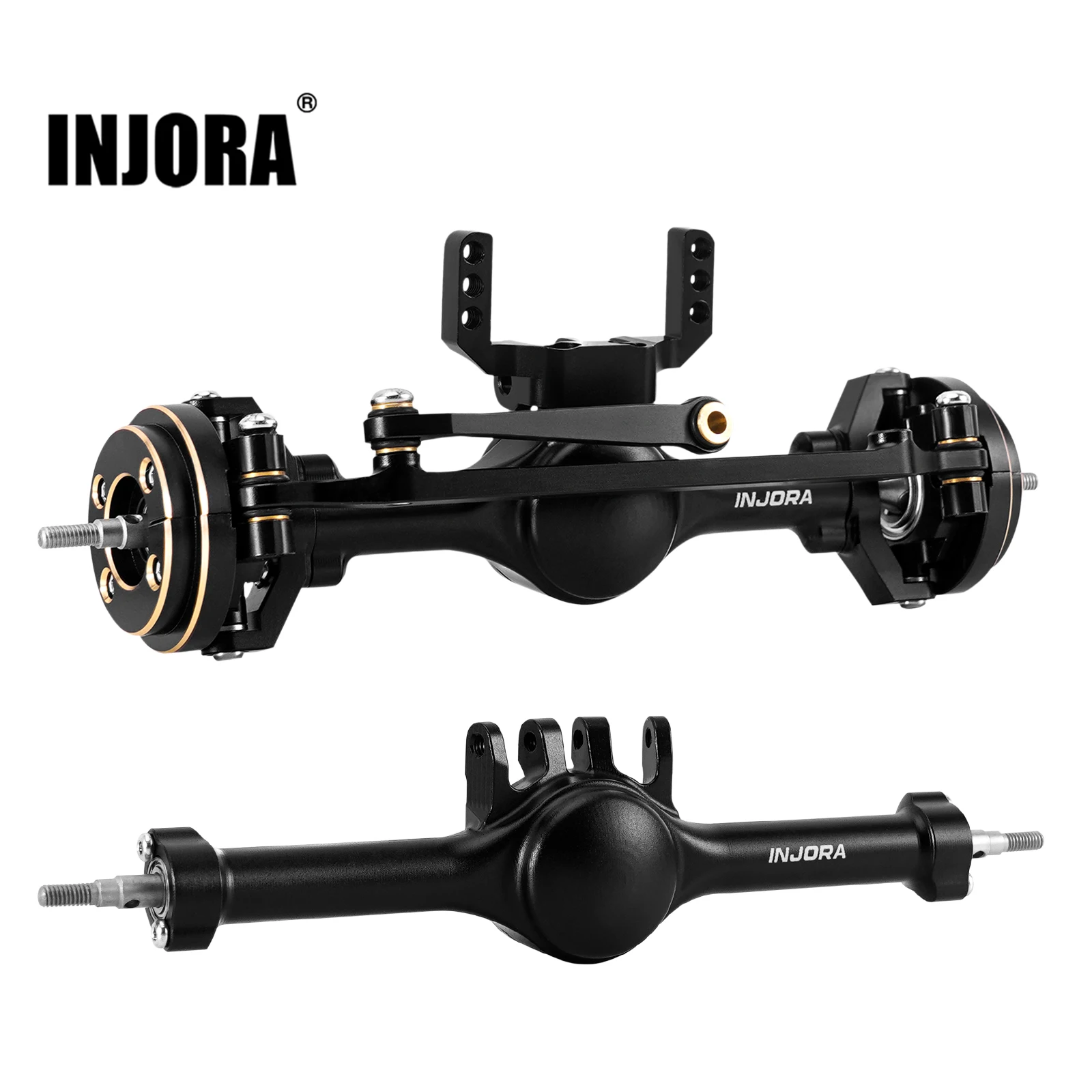INJORA +4mm Planet Axles with Brass Steering Knuckles for 1/18 TRX4M 