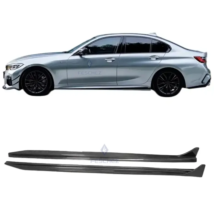 

Популярная автомобильная боковая юбка KD STYLE из углеродного волокна для BMW 3 серии G20 G28 комплект удлинителей