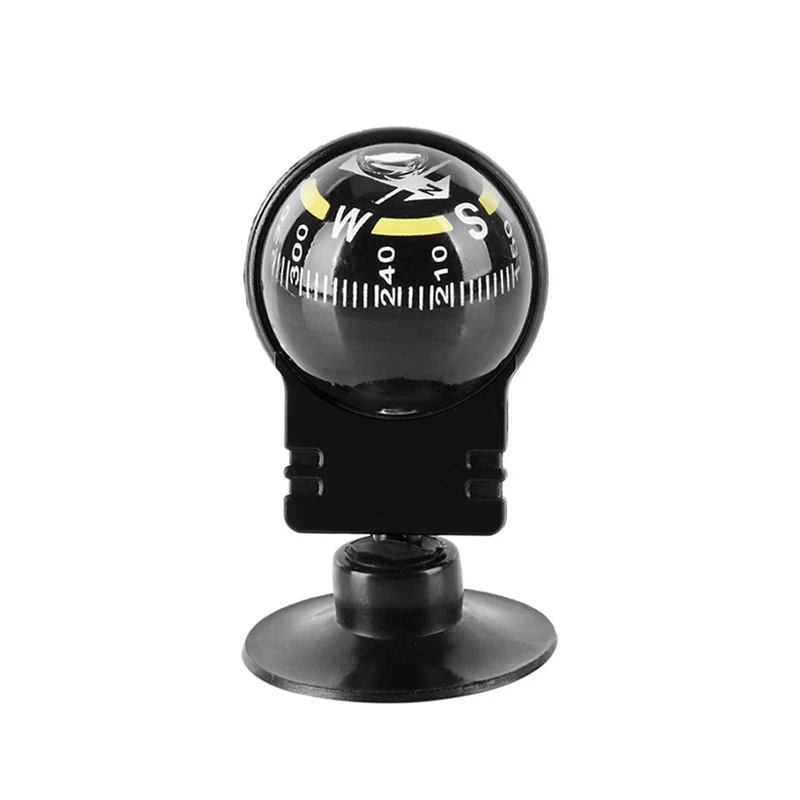 Universal Mini Car Navigation Compass 360 ° Rotary  Adjustable Spherical  Dashboard Guide Compass  For Boat Vehicle Car