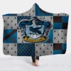 Magic Wizard Hogwartes House 3D Printed Plush Hooded Blanket Picnic Wearable Fleece Throw Warm Gift for Kids Adults 2