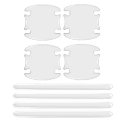 Transparent Anti - Scratch Car Door Handle Bowl Protector Film - Exterior Accessory - 2sets (Strip and bowl)