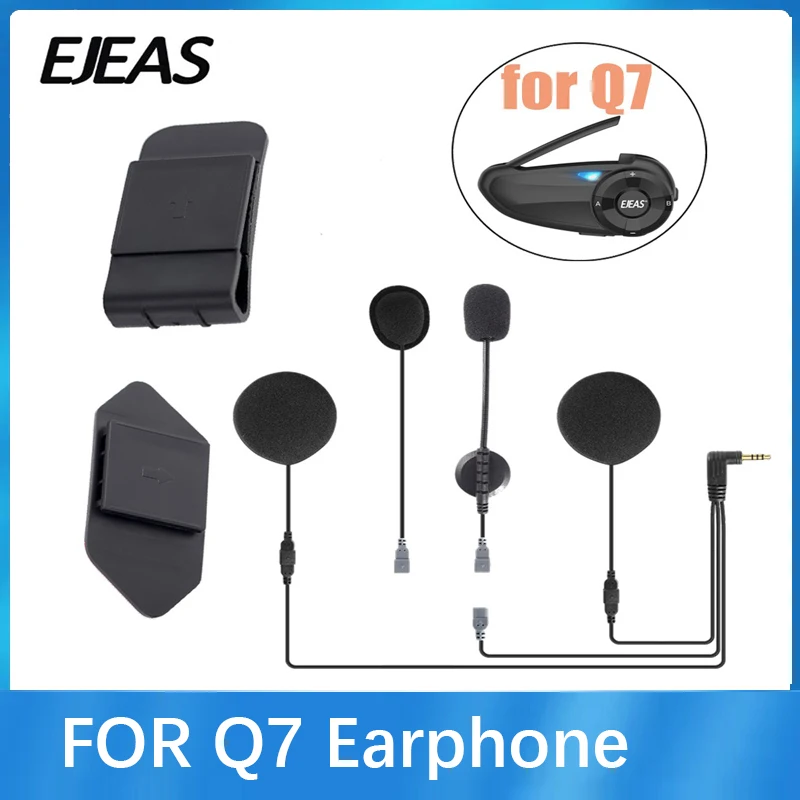 EJEAS Q7 Nuevo Estilo ​ Clip de Montaje con Base de Cinta Adhesiva de Doble Cara 2 en 1 para Auriculares de Casco de Motocicleta Quick7