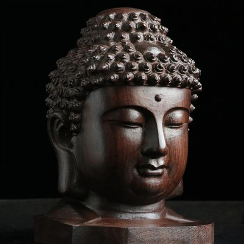

Новинка, креативная статуя Будды, деревянная искусственная фигурка, статуя ручной работы, декоративное украшение