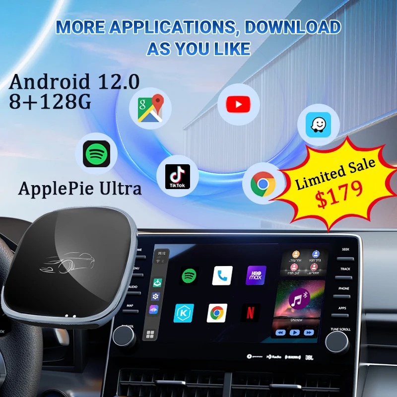 Android-12-CarPlay-Ai-box-ApplePie-Ultra-Wireless-CarPlay-Android-Auto ...
