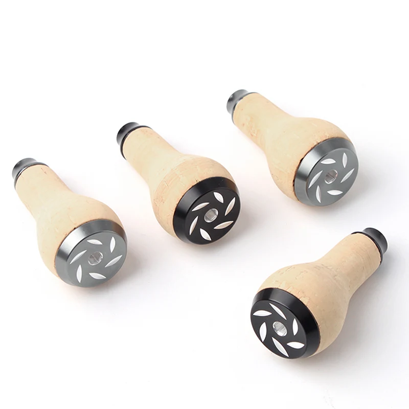 kawa 1pc Fishing Reel Handle Soft Wooden Knob For D/S Reel Include 2pcs Bearing length 53mmWeight 11g/pc DIY Reel Knob Accessory