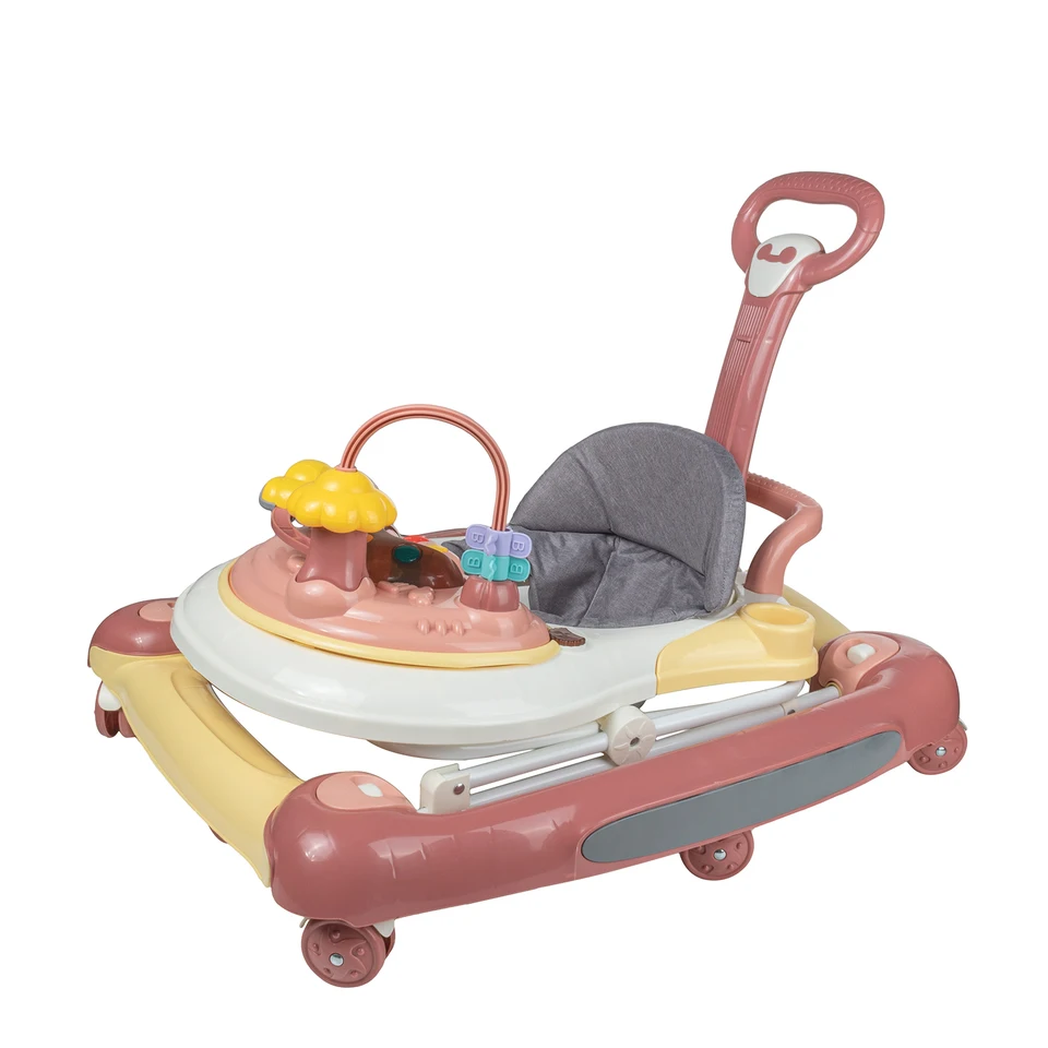 Multi-Functional Baby Walker with Adjustable Awning