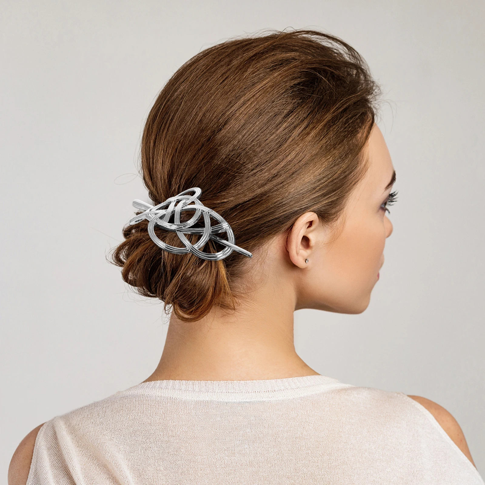 Metal Hairpin Accessories Retro Durable Alloy Bride All-Match Stick Hair Stick Long Short Thick Thin Hair Styling To