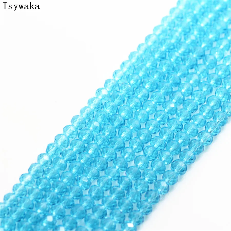 Ink Blue Faceted Crystal Glass Rondelle Beads for Jewelry Making - 170pcs, 2mm