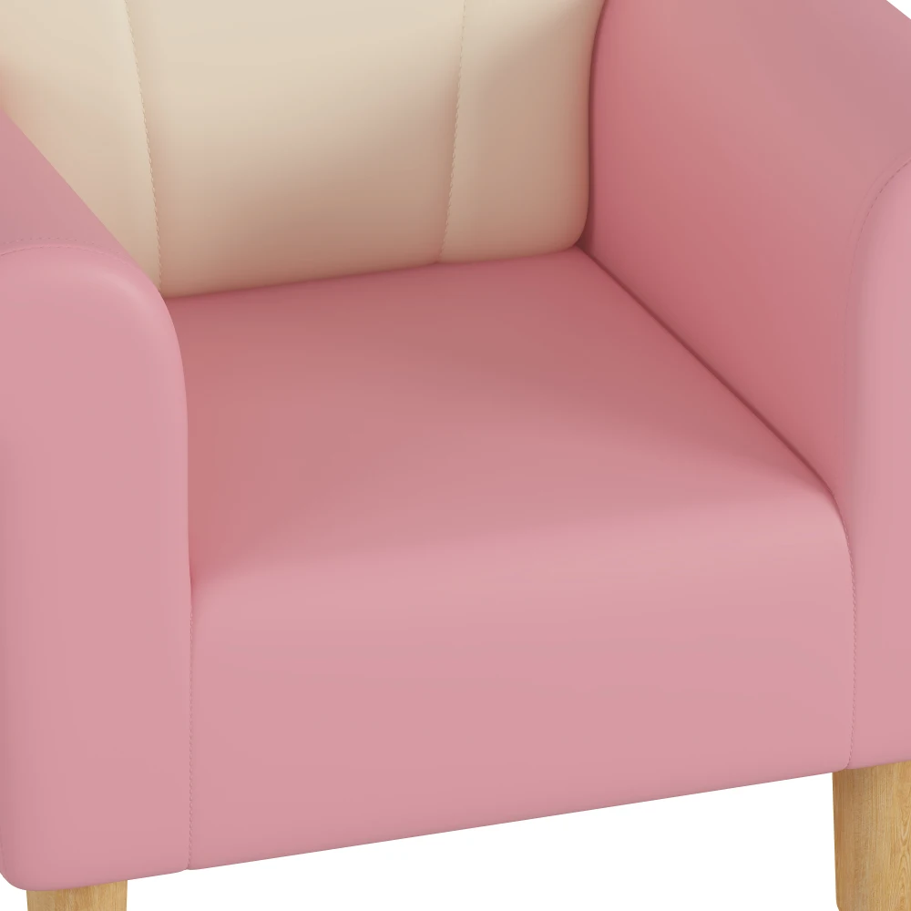 Upholstered Kids Sofa, Princess Armchair for Children, Petal Shape Toddler Sofa Chair for Playroom, Children's Bedroom 5
