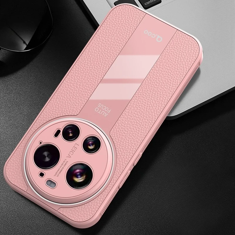 ELVEV Magnetic Luxury Lichi PU Leather & Soft TPU Ultra Thin Matte Phone Cover with Lens Protection