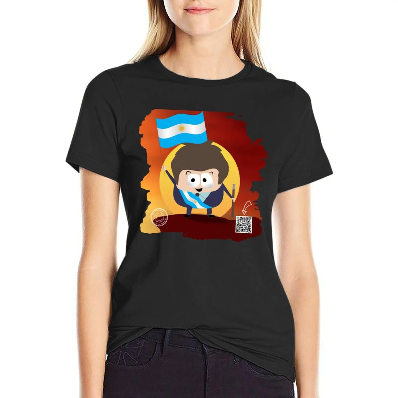 Javier Milei Leon Libertad T-Shirt cute clothes sublime t-shirts for Women cotton