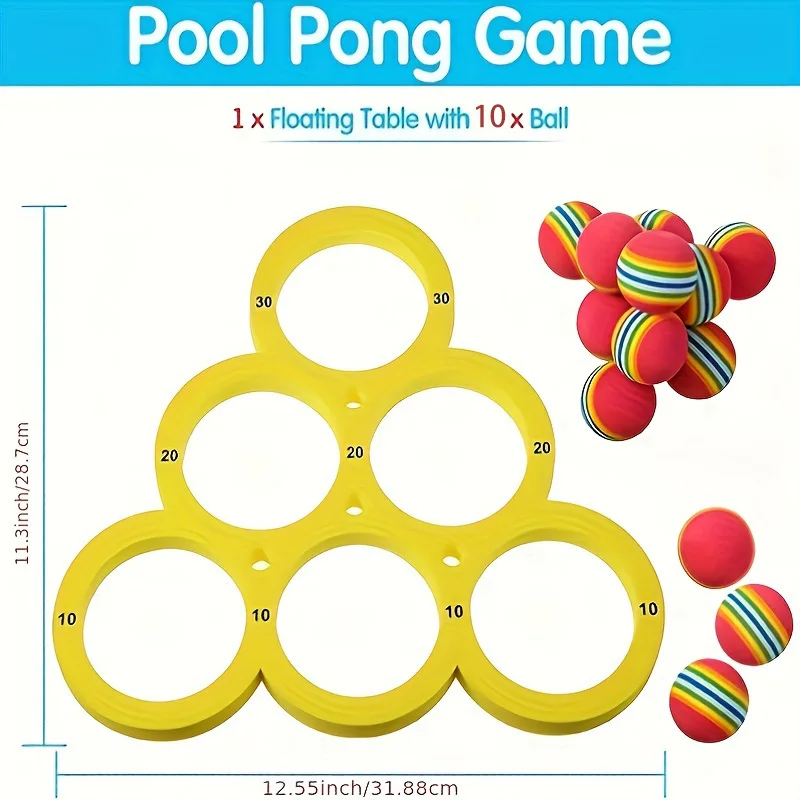 1set Fun Splash Water Sports Floating Pool Game Toy Durable EVA Material Random Color Ball For Summer Fun water play toys