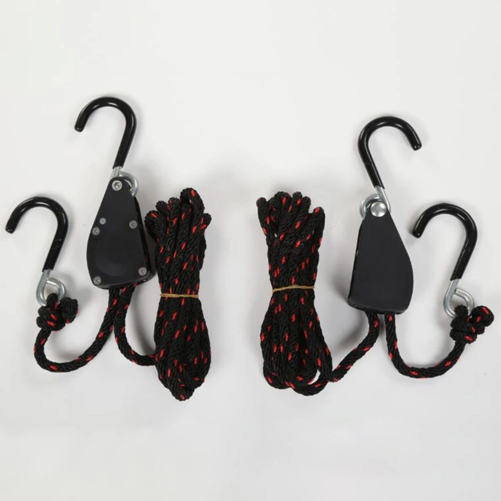 2PCS 1/4인치 리프팅 풀리 로프 스테인레스 스틸 로프 래칫 슬라이딩 리프팅 로프