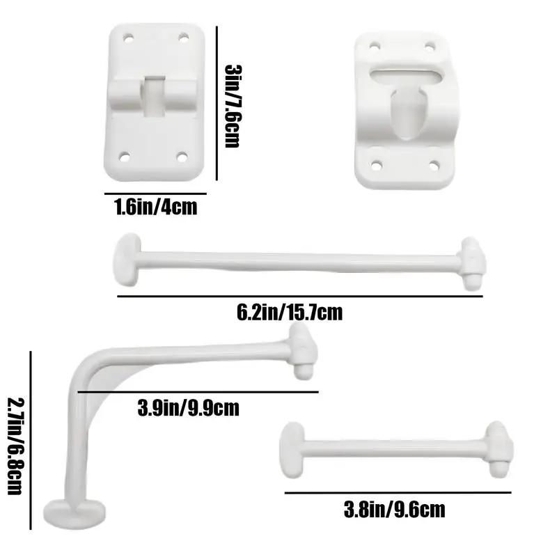 RV Door Retainer Kit RV T-Style Door Holder Catch Entry Door Catch T-Shaped Entrance Latch with Screws Exterior Hold Hook & Keeper Versatile RV