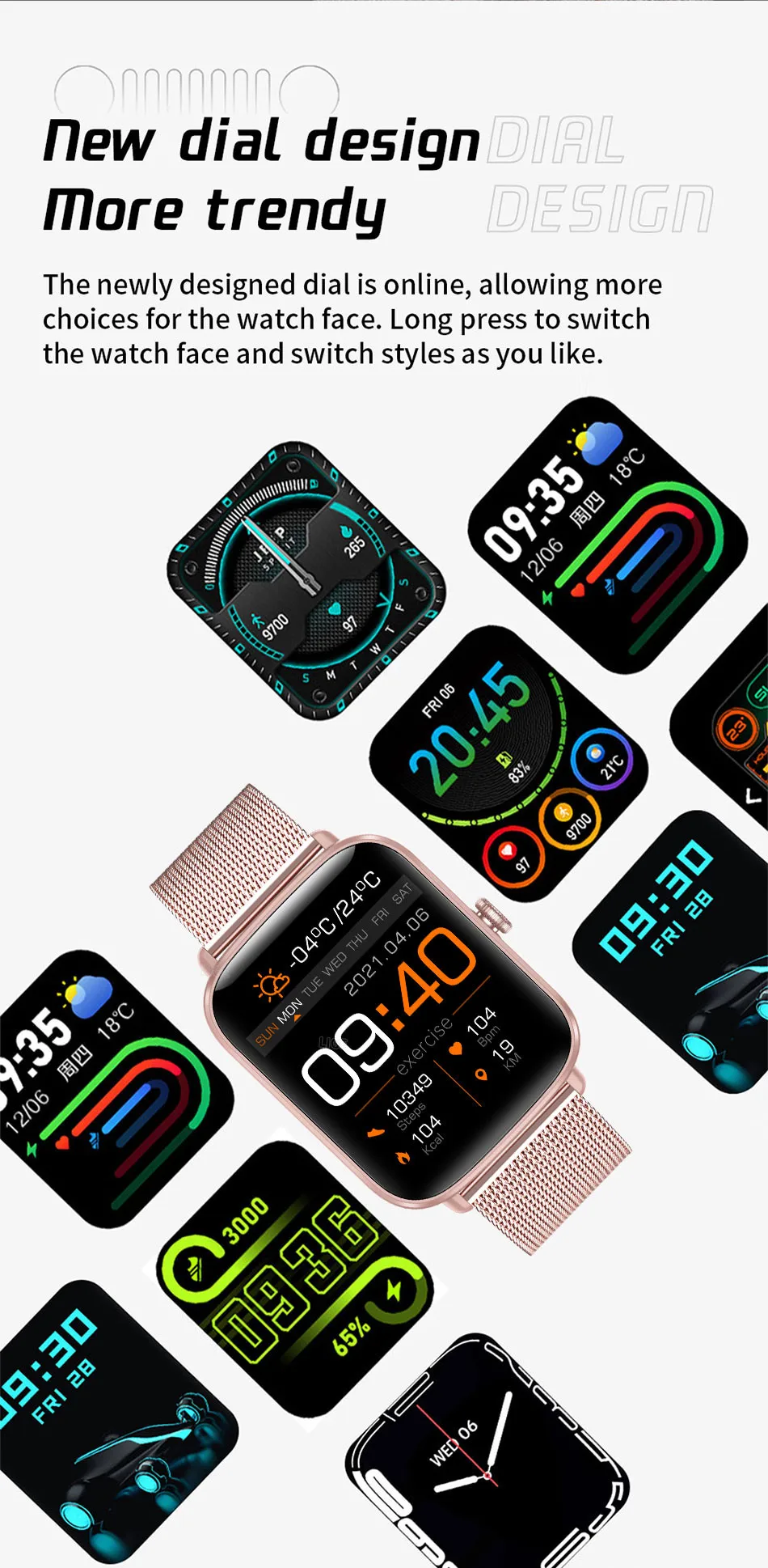 2022 LIGE New Women Smart Watch Heart Rate Monitor Health Sport Watches Life Waterproof Women Smartwatch For Huawei Xiaomi Apple