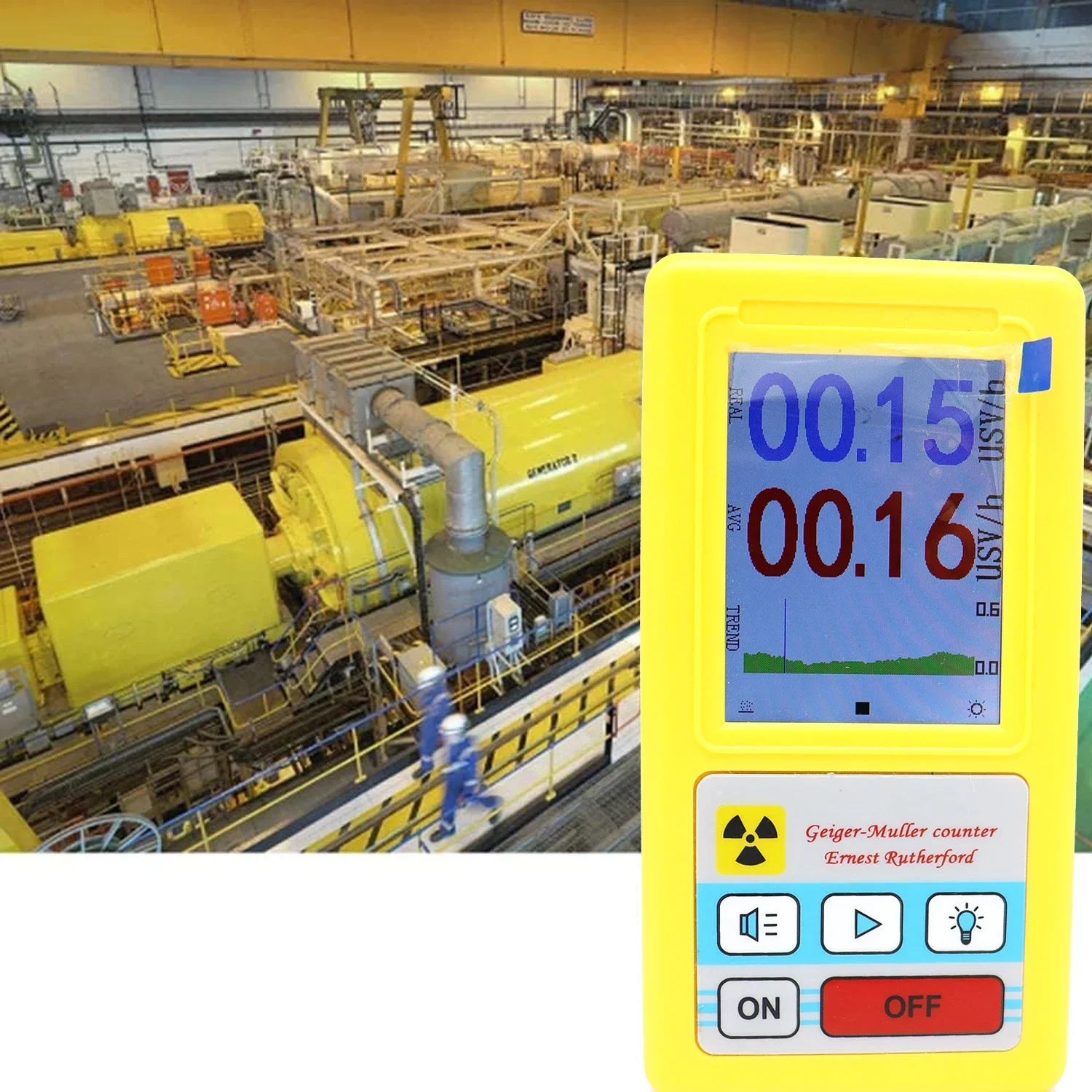 BR-6 Geiger Counter Nuclear Radiation Detector Personal Dosimeter X-ray Beta Gamma Detector LCD Radioactive Tester Marble Tool 3