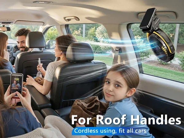 Portable Battery Powered Clip On Fan For Car Visor 360 Rotation_voghion.com