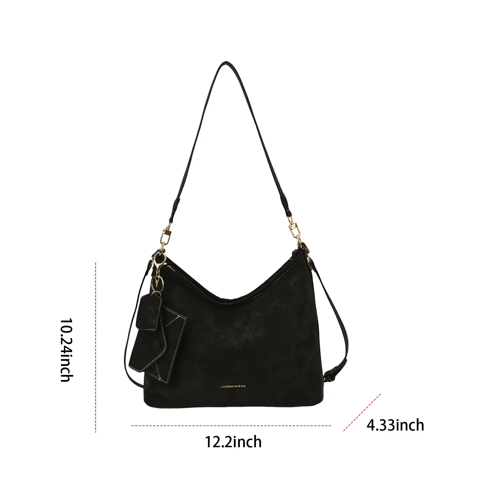 PU Single Shoulder Bag Large Capacity Underarm Bag Ladies Crossbody Bag Solid Color for Girls Woman Birthday Gifts