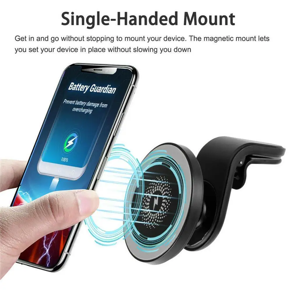 mobile phone holder 15W Mag Safe Car Mount Holder Wireless Charger for iPhone 12 13 Pro MAX MINI Adsorption mobile Phone Charging Mobile Bracket phone holder for desk