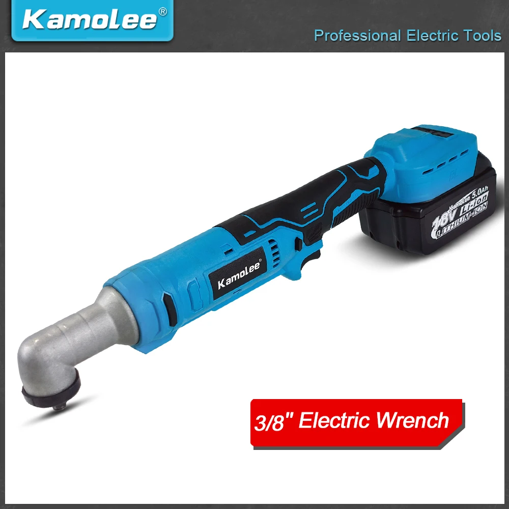 

Kamolee 1000NM Brushless 3/8'' Electric Ratchet Wrench 4800RPM Removal Screw Nut Car Repair Power Tool for Makita 18V Battery
