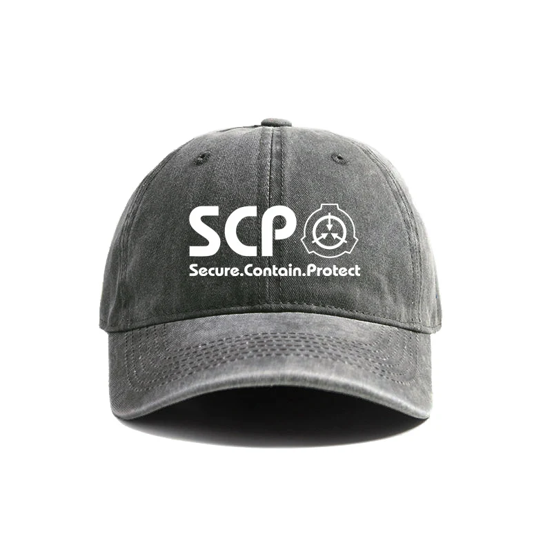 SCP Foundation Baseball Cap Distressed Hats Men Retro Outdoor Summer Adjustable MZ-153