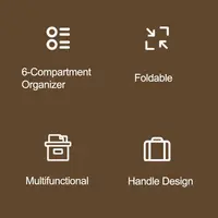 Portable Wall Hanging File Organizers Large Capacity With Handle Expanding File Folder Multi Layer Letter Size 2