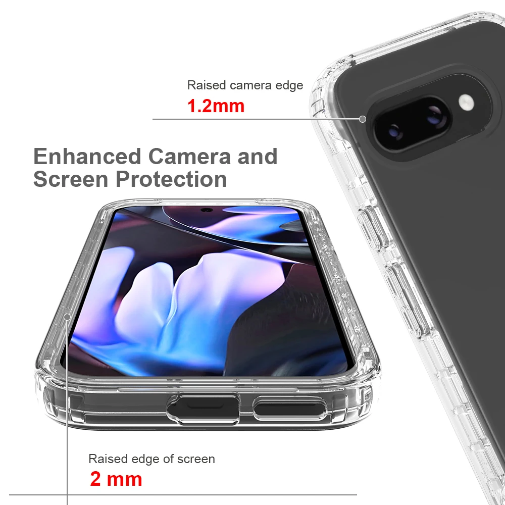 Durable Transparent Cell Phone Case - 2 in 1 Drop-Proof & Shock-Proof Protection