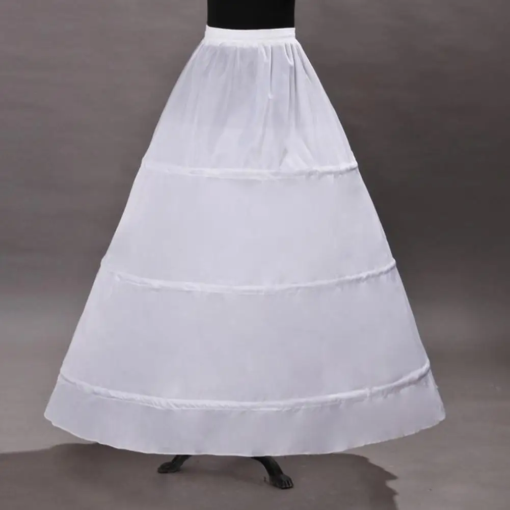 Petticoat Skirt Half Slip Skirt 3 Hoop A-line Crinoline Layer Ball Underskirt Wedding Dress Lining Bridal Waist Dress Women