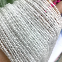 Faceted Black and White Natural Gemstone Spacer Beads - 4mm About 95pcs (NO.6 Crystal Quartz)