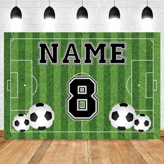 축구에 빠져든 남아용 생일 기념을 위한 스포티한 배경