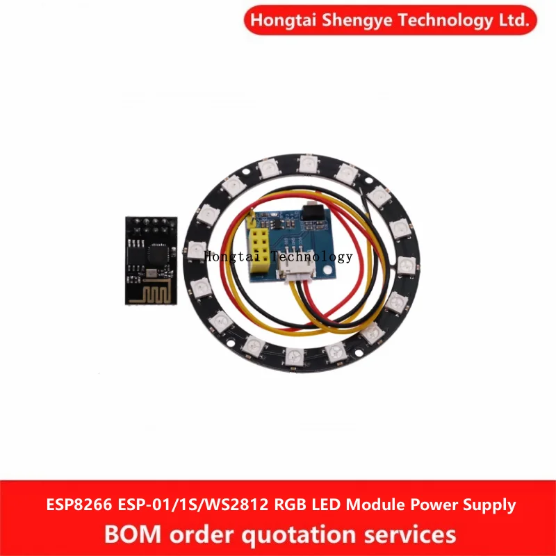 ESP8266 ESP-01 ESP-01S / WS2812 RGB LED Light Module Power Supply ...