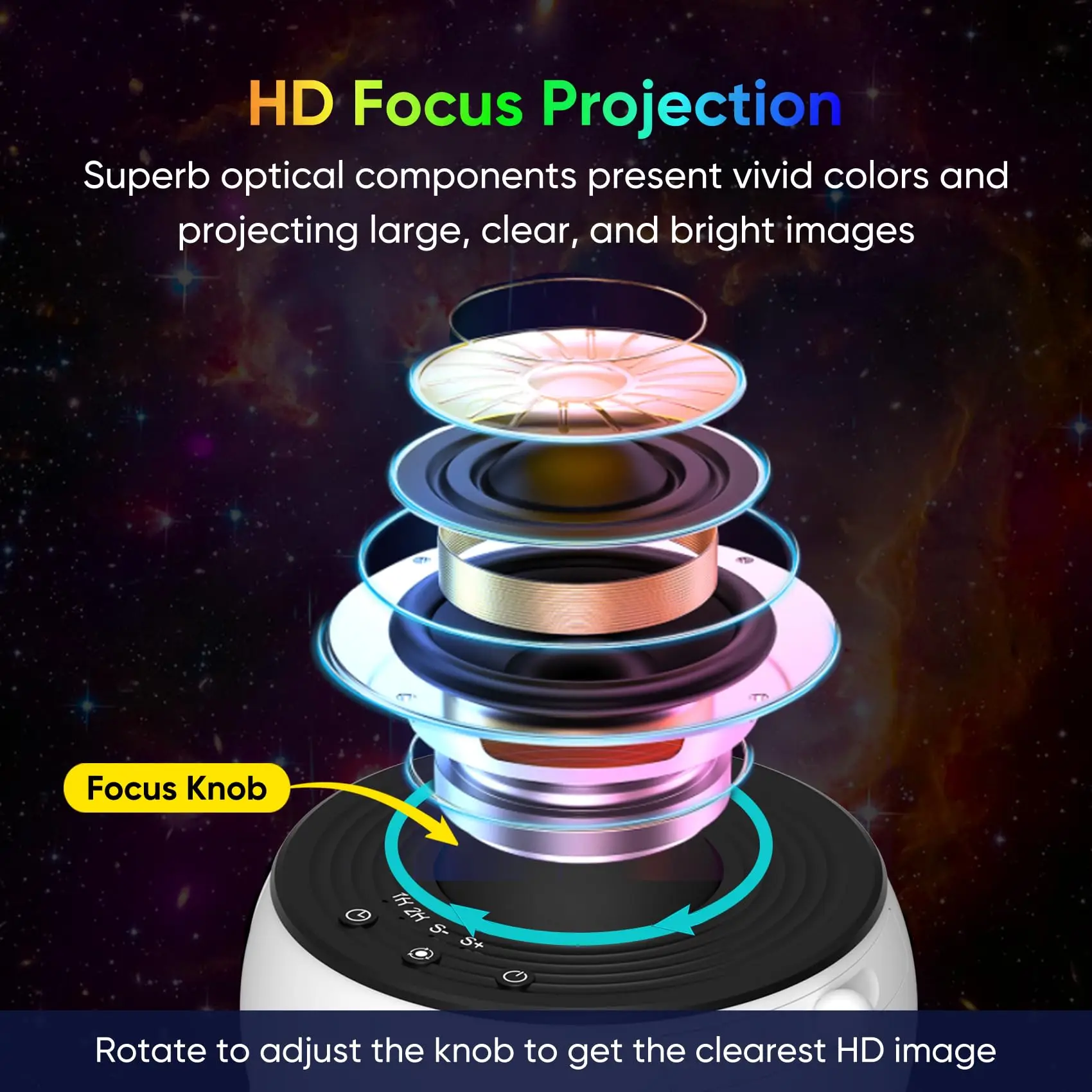 Star Projector Light Galaxy Projector Night Light Bedroom 13 Film Discs Planetarium Kids