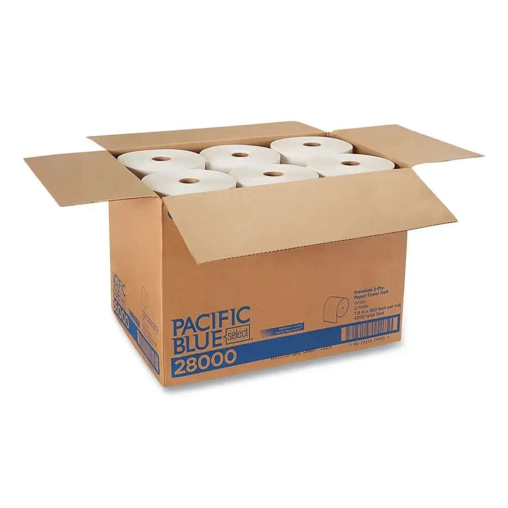 Luxuriously Soft Georgia Pacific Blue Select Premium Nonperf Paper Towels 2-Ply 7.88 x 350 ft White 12 Rolls/Carton Honeycomb