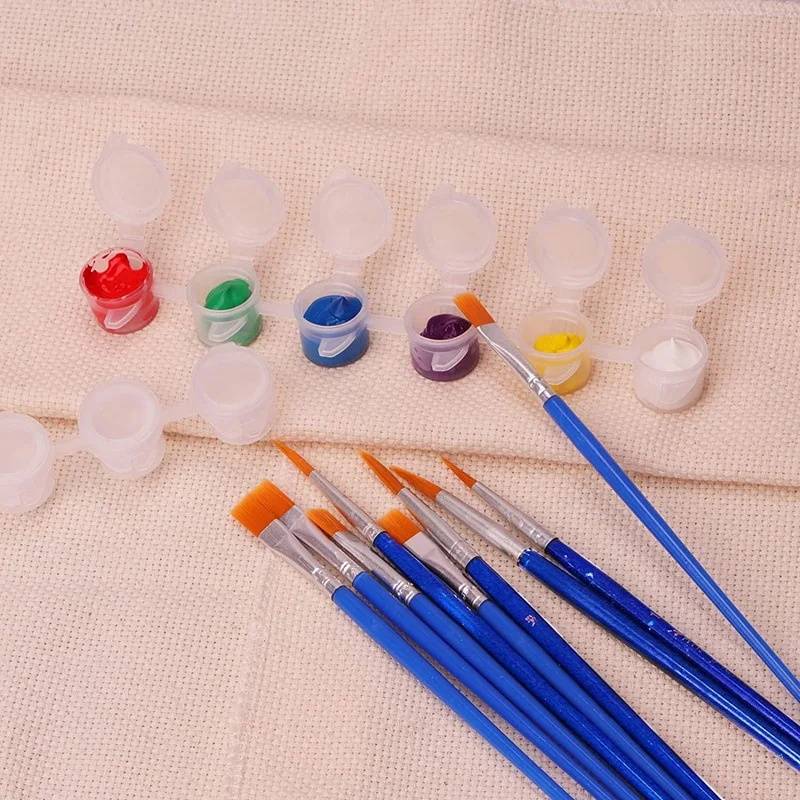 120 빈 페인트 스트립, 20 개 스트립, 페인트 브러시, 페인트 컵 투명 플라스틱 보관 용기, 3ml/0.17oz