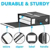 Bed Sheet Storage Foldable Linen Organization Dust-Proof Box With Window Space-Saving Bedding Folder Under Bed Solution For 5