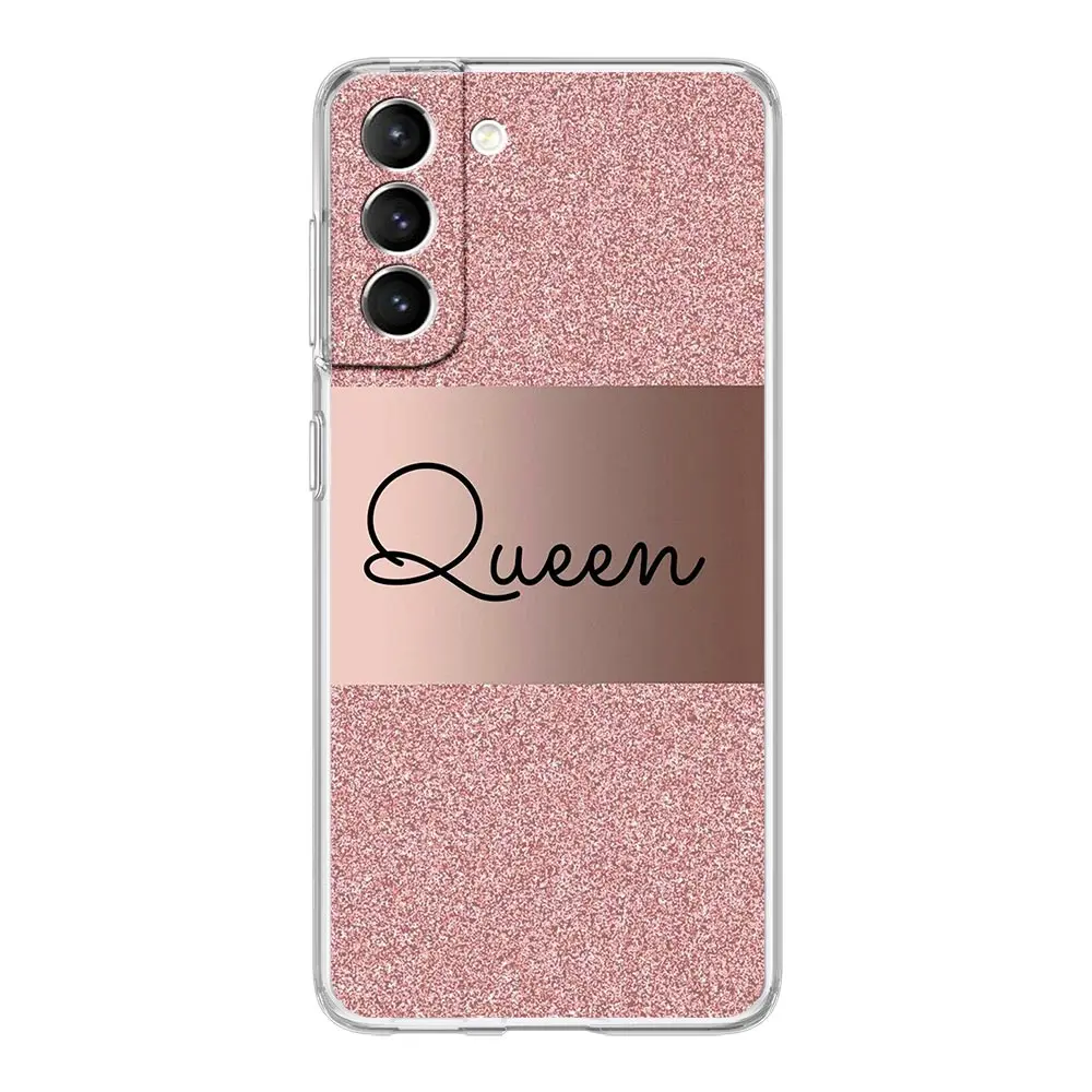 Rose Gold Pink Marble Clear Soft Phone Case Cover