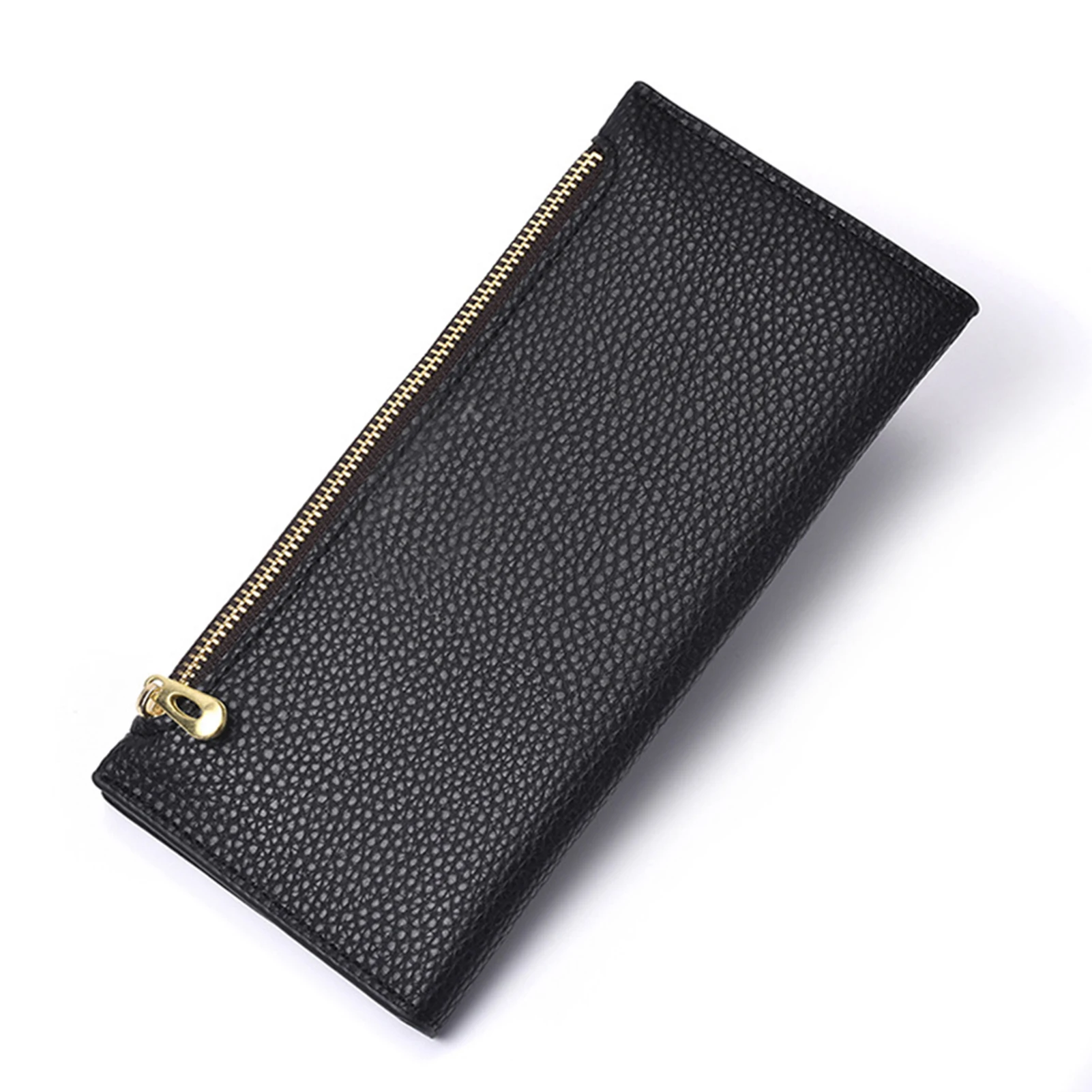 Stylish Snaps Zipper Long Wallet Clip Portable Lightweight Card Sleeve Money Storage Supplies