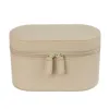 Customisable Name Ladies Saffiano Split Leather Travel Toiletry Case Bag Makeup Organizer Box Dopp Kit Cosmetic Bag Set 3