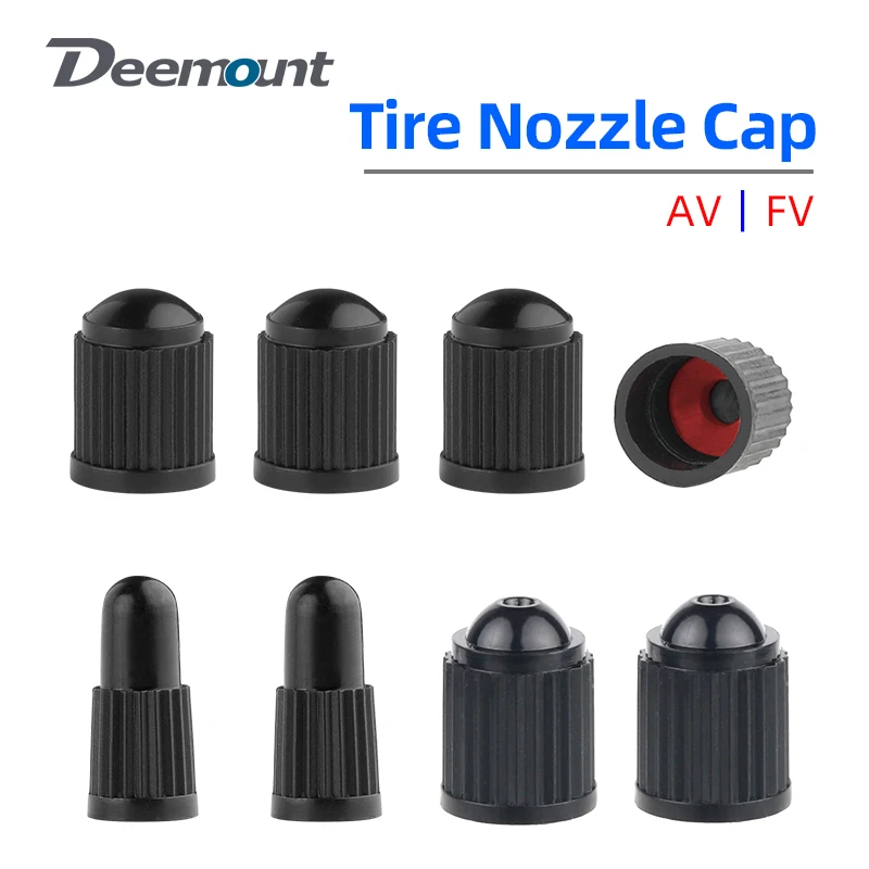 Valve Caps AV FV Threaded Caps for Schrader Presta Nozzles of Auto Cars Bicycle Motorcycles Scooters Valves Plastic Lid Optional Seal Ring