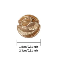10 Pieces/set Striped Design Metal Buttons for Coats, Dresses and Jackets, Elegant and Simple Gold-coloured Decorative Buttons 2
