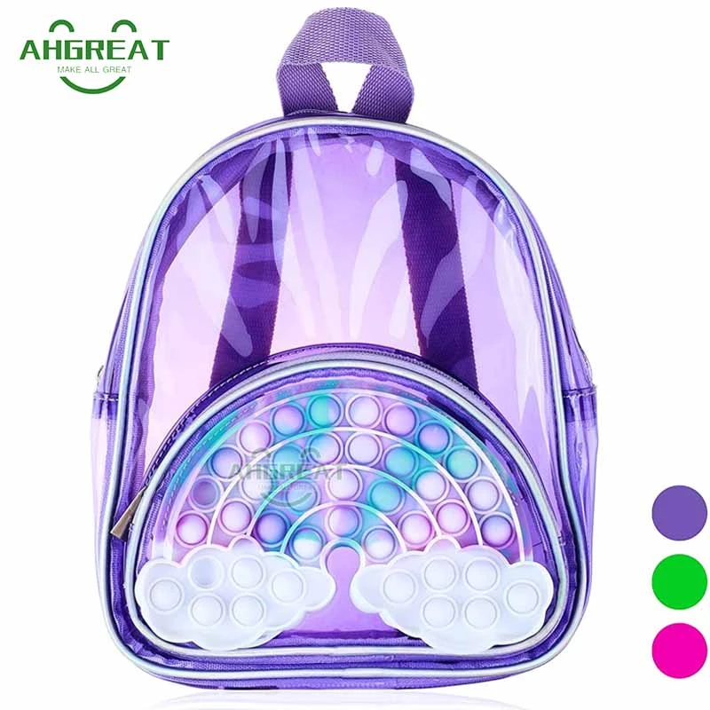 Waterproof Pop Fidget Backpack Toys Toddler Pops Bubble Backpack for