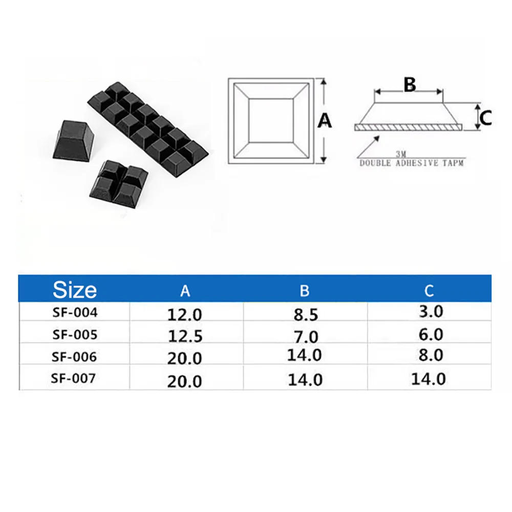 10/20pcs Furniture Self-Adhesive Non-Slip Silicone Rubber Feet Pad 3M Chair Table Leg Pad Floor Protector Damper DIY Accessories,furniture leg pads,rubber pads,furniture pads,silicone pads